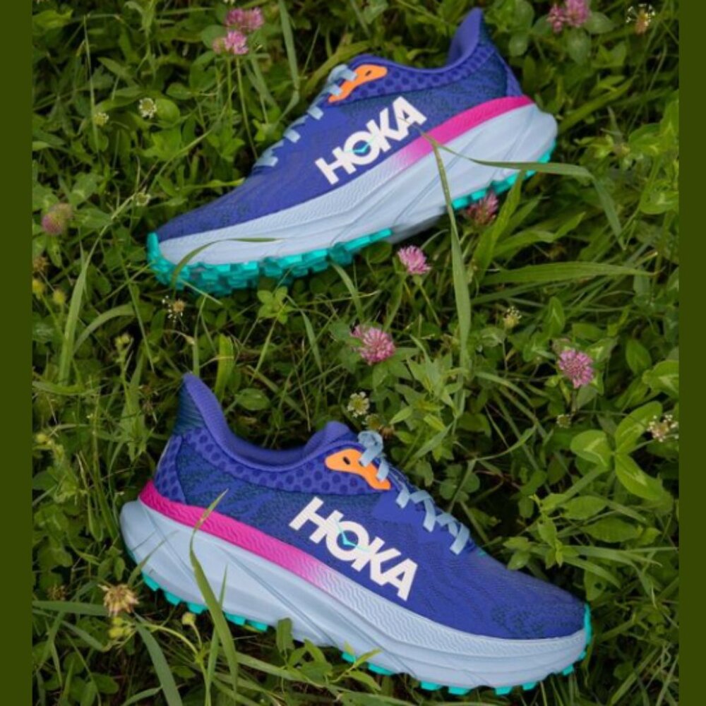 HOKA Challenger 7 Trail-Running Shoes - Evening Sky/Drizzle Color Soft For Women